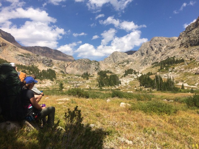 Looking at the final climb to Zimmer Lake 